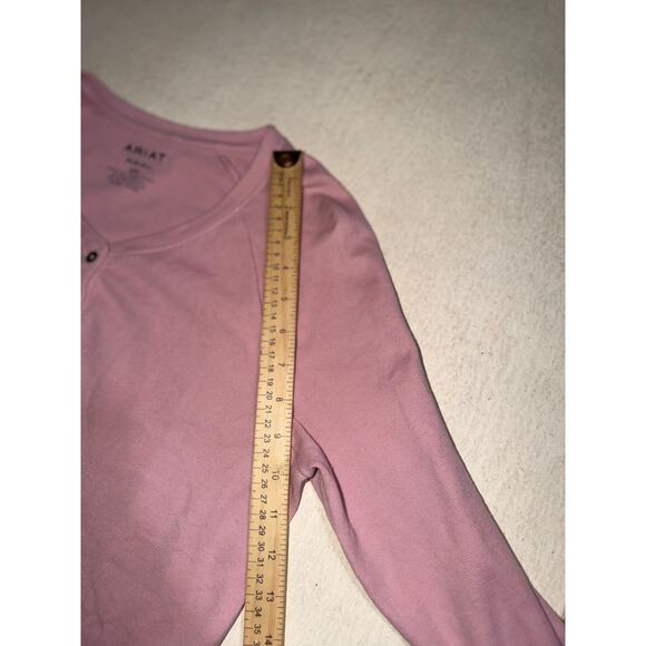 Ariat real women’s long sleeve Henley shirt - Picture 7 of 14